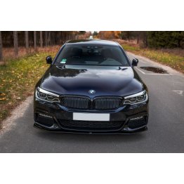 Накладка сплиттер на передний бампер Вар2 на BMW 5 G30 / G31 M-Pack